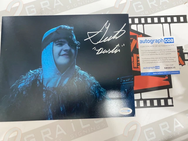 GATEN MATARAZZO signed photo STRANGER THINGS Dustin 8x10 ACOA C