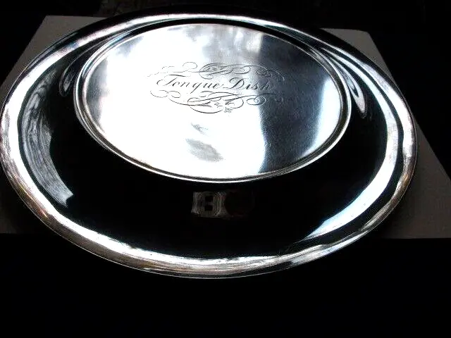 c.1880's LW & S SHEFFIELD SILVER PLATE SERVER TRAY HTF TONGUE DISH