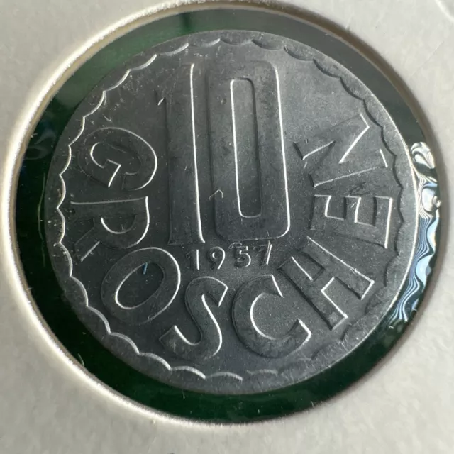 1957 Austria 10 Groschen - World Coin