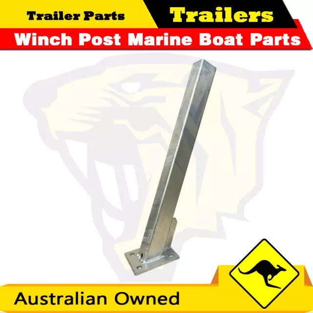 Superior Galvanised Boat Trailer Winch Post 50x50x545mmn suits 75x50mm Draw Bar 2