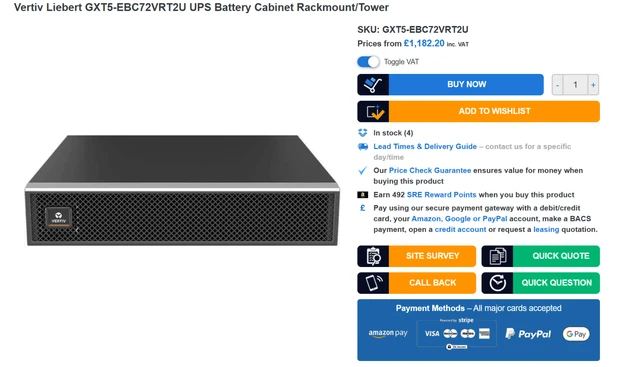 Legrand 310356 armadio per batteria dell UPS Nero