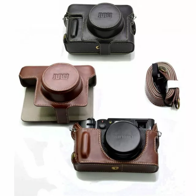 For FUJIFILM X100V FUJI Vintage Leather Camera Case Protection Cover Bag New