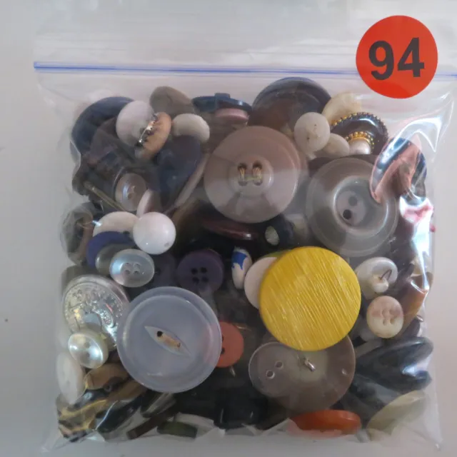Yaka 50pcs Big Button Mix Fancy Round Plastics Button Overcoat 4 Holes Buttons DIY Craft Sewing Buttons for Crafts1.2inch