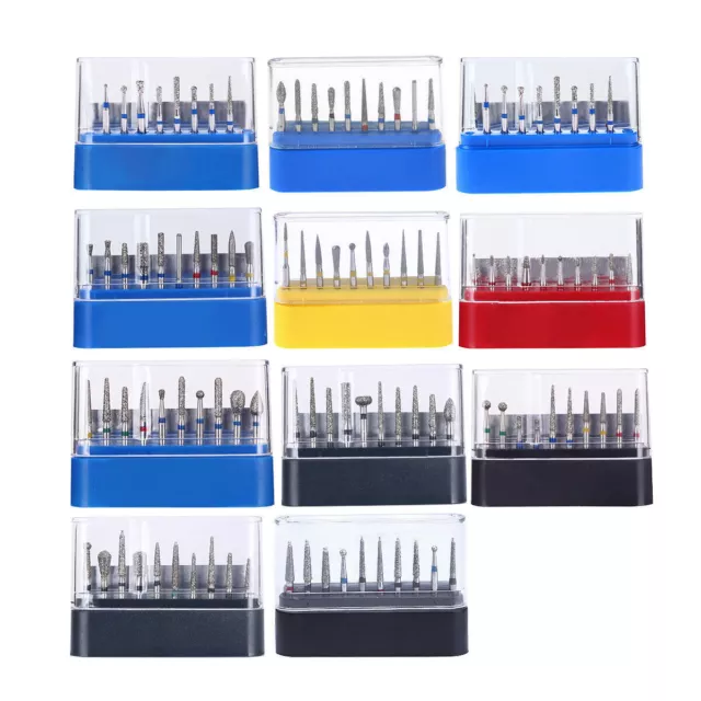 10 Box Dental FG Diamond Burs Composite/Polishing Kit for High Speed Handpiece