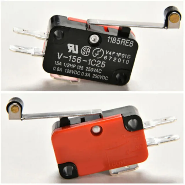 1 Pcs Micro Switch Spdt Hinge Roller Lever 15A V-156-1_tu