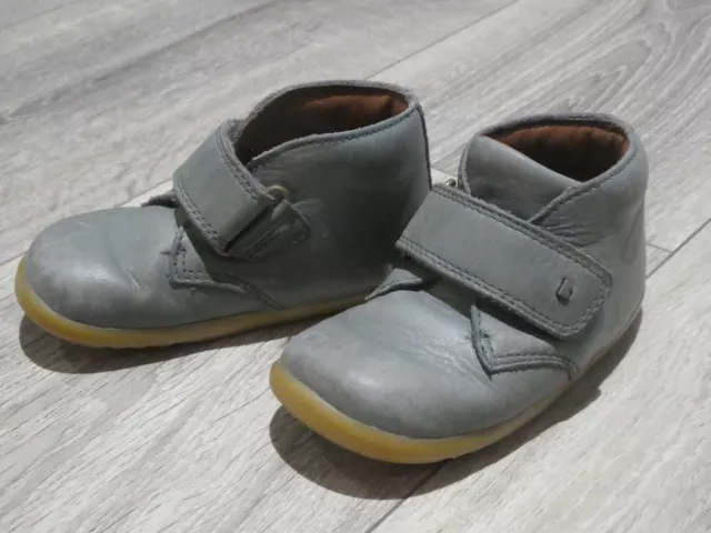Bobux children's boot, Strap fastening, zero drop sole, Blue grey