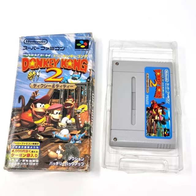 Super Donkey Kong 2 Boxed VGC For Nintendo Super Famicom SNES JAPANESE NTSC-J UK