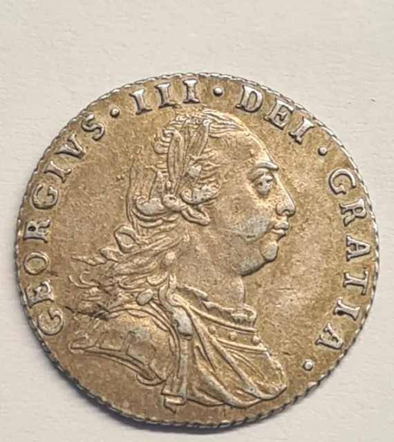 1787 George III British Silver Sixpence Coin