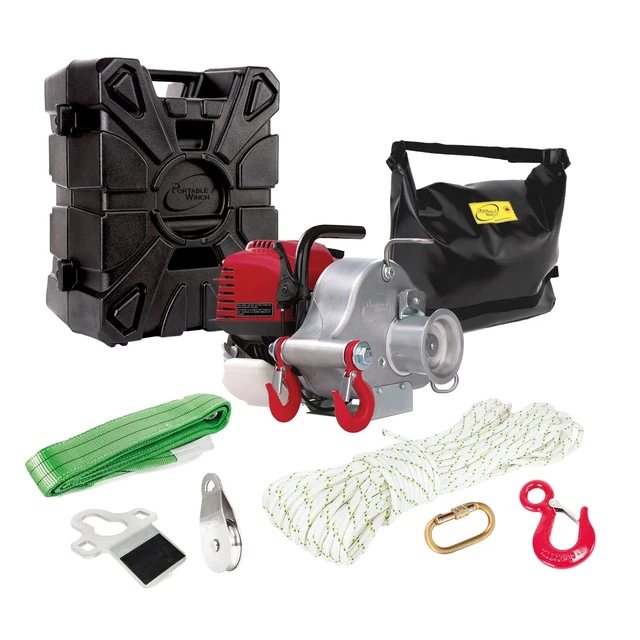 PORTABLE WINCH Gas-Powered Portable Capstan Winch with Accessories PORTABLE WINCH Gas-Powered Portable Capstan Winch with Accessories