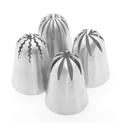 4 PIEZAS Herramientas Hornear Tuberías Puntas de Hielo Boquilla Acero Inoxidable Decoración de Pasteles