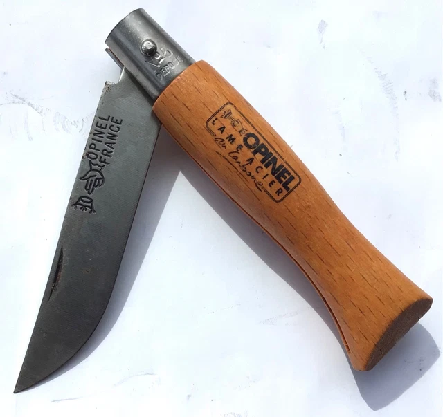 Couteau Pliant Opinel Vintage Années 50-60 - Manche En Bois, Lame Lisse, France