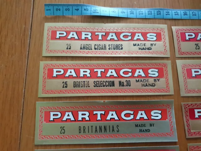 10x Vintage Partagas Cigar Labels (G1)(2) 2