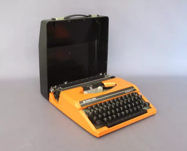 Máquina De Escribir Silver Reed Silverette II Seiko Naranja Vintage Años ‘ 70