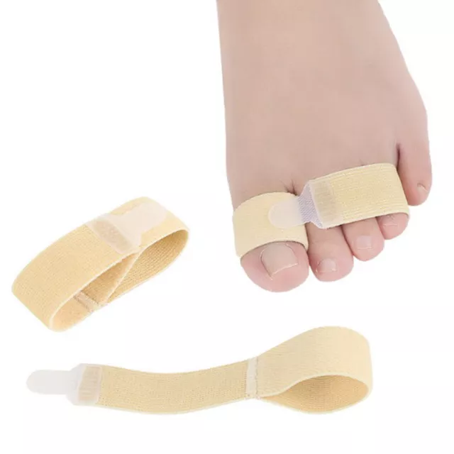 1*Toe splints straightener bandage cushioned corrector hammer toe separator -EL