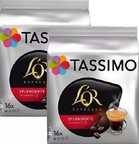 X32 TASSIMO L'Or Espresso SPLENDENTE Intensity 7 X32 Dosettes café T-Discs Pods