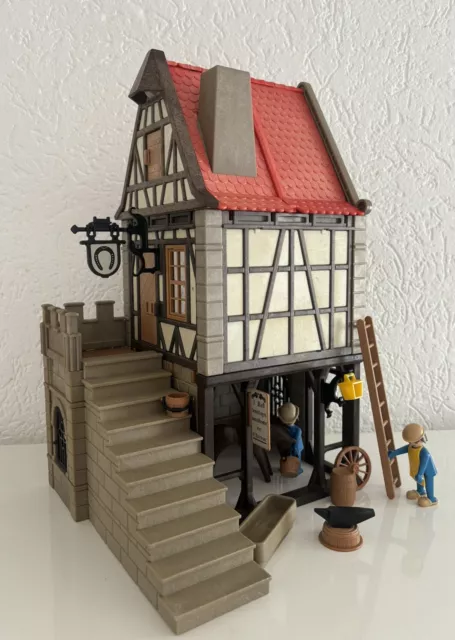 3442  Playmobil klicky Ritter: Schmiede / Fachwerkhaus f. Burg 3666 / 3450