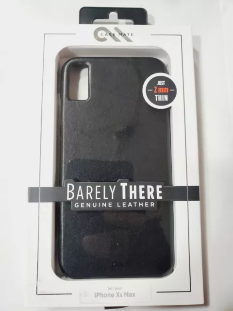 Case-Mate Barely There Genuine Leather Case for iPhone XS Max (6.5") - Black