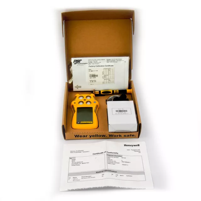 BW Technologies QT-00H0-R-Y-NA Single Gas Detector 0 to 200 ppm