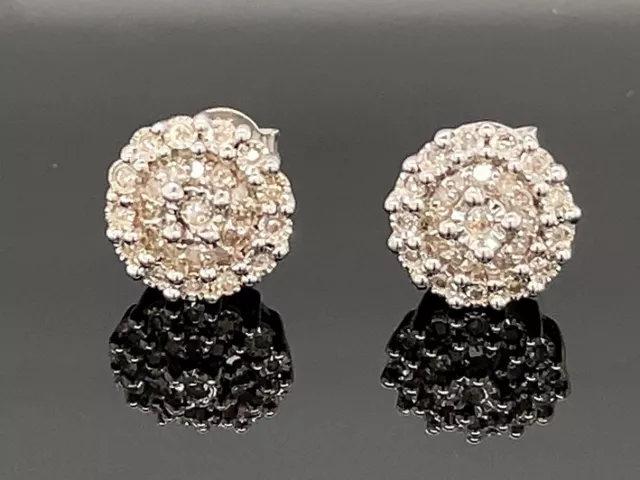 Schmuckjagd Ohrstecker 925/- Silber Rhod. Mit Diamanten (Ges. Ca. 0,15 Ct.)