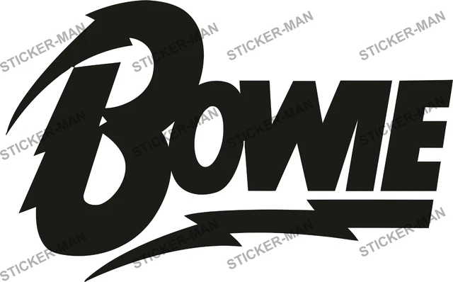 2 David Bowie Vinyl Decals – Sticker Set For Car, Laptop, Bumper, Window, Black