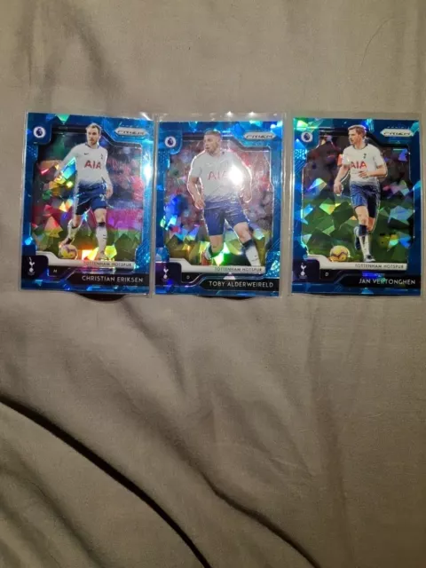 Premier League Prizm 2019-20 Tottenham Hotspur Bundle X3 Blue Ice Prizm /75