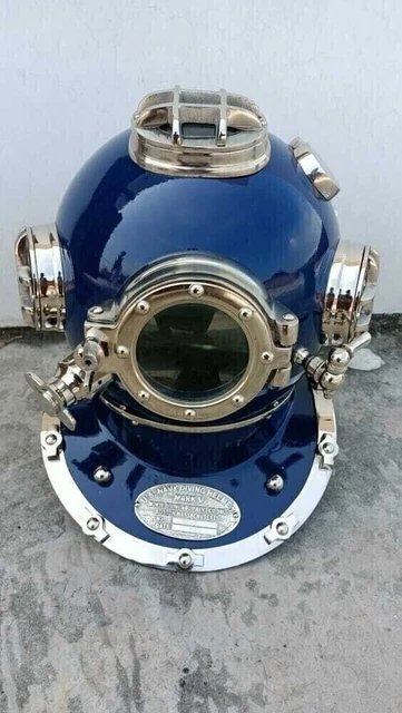Antique 18" Diving vintage BOSTON MARK V U.S Navy Deep Sea Divers Helmet Replica
