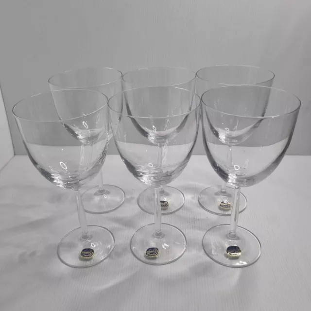 Bohemia  Crystal Vivien Wine Goblet Glasses 270 ml Set of 6 Czech Republic