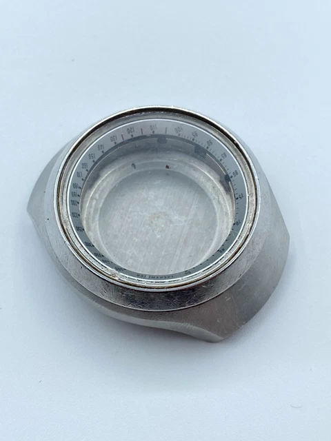 Corona D'orologio In Acciaio Per Seiko 6139-7100, 6139-7101, 6139-7109. Modello #602, Ricambio Nuovo Senza Marchio, Con Codice 40M56NS1.
