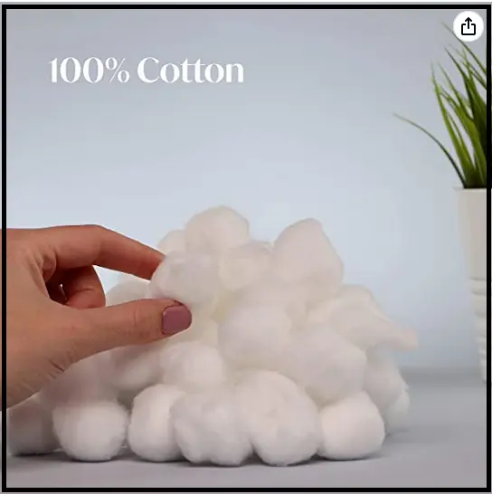 Cotton Wool Balls 100% pure cotton Make Up Remover Cleaning Nail Polish 100 Pack