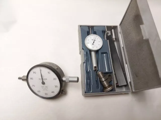 Lot Of 2 Mitutoyo Vintage Dial Test Indicators  Machinist Tool 513-104 , 2410-10