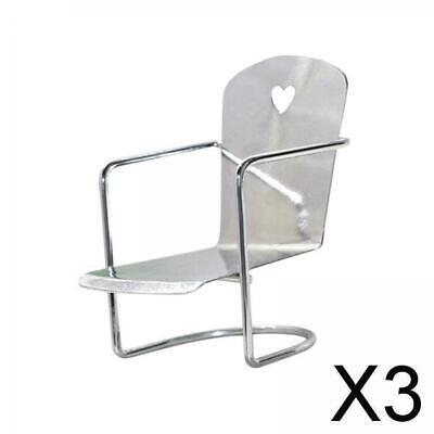 3X fauteuil maison de poupée meubles 1/12 échelle chaise de bureau décoration