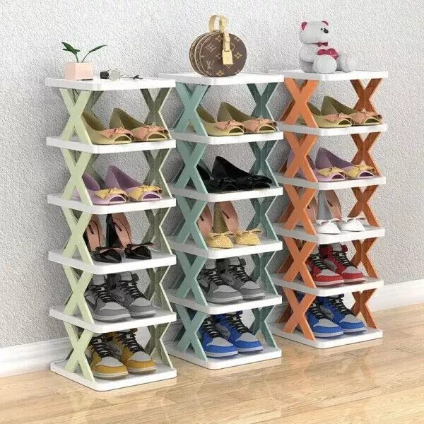 6 layer Shoe Rack Dustproof 6 Shelf Standing Clost Cabinet Rack