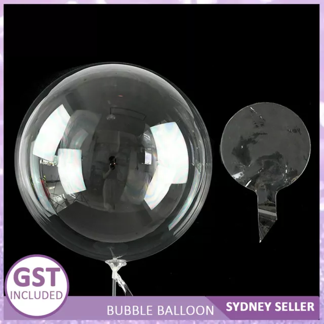 90 cm Giant Round Clear Transparent BOBO Bubble Retro Balloon Birthday Party AU