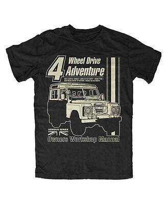 T-shirt Landi Legend NERA 4x4Off-Road, Fun, Frontier, Defender, Willys,