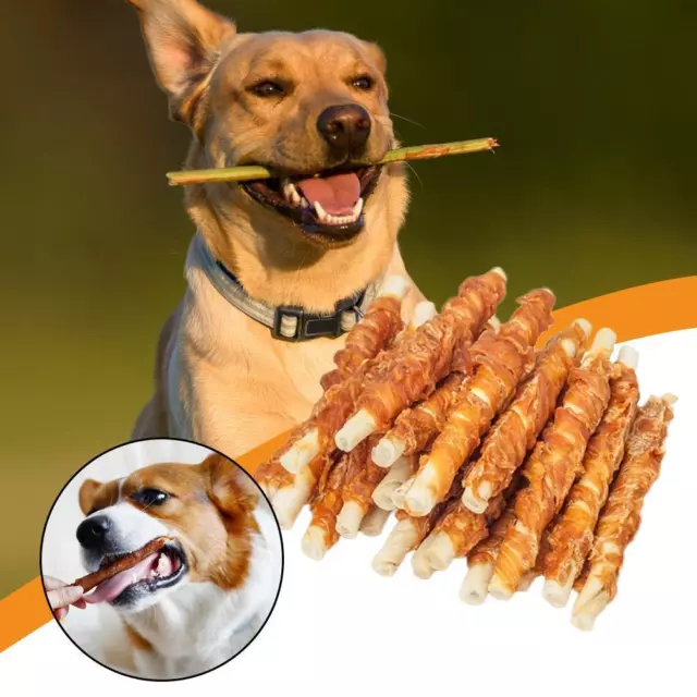 110g Chicken Wrapped Jerky Beef Twists Chews Snacks Rawhide Pet Hot！！！ I1G8 D8T8