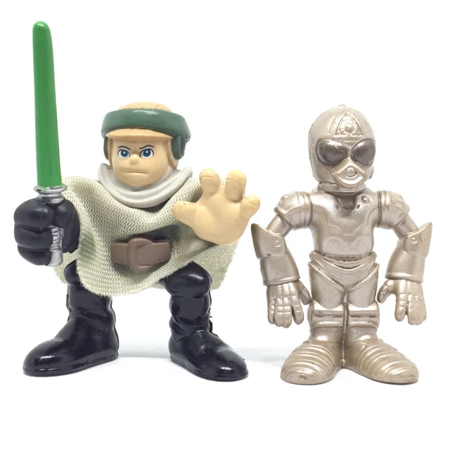 Hasbro Star Wars Luke Skywalker & RA-7 Droid Vintage Action Figure Bundle Toy
