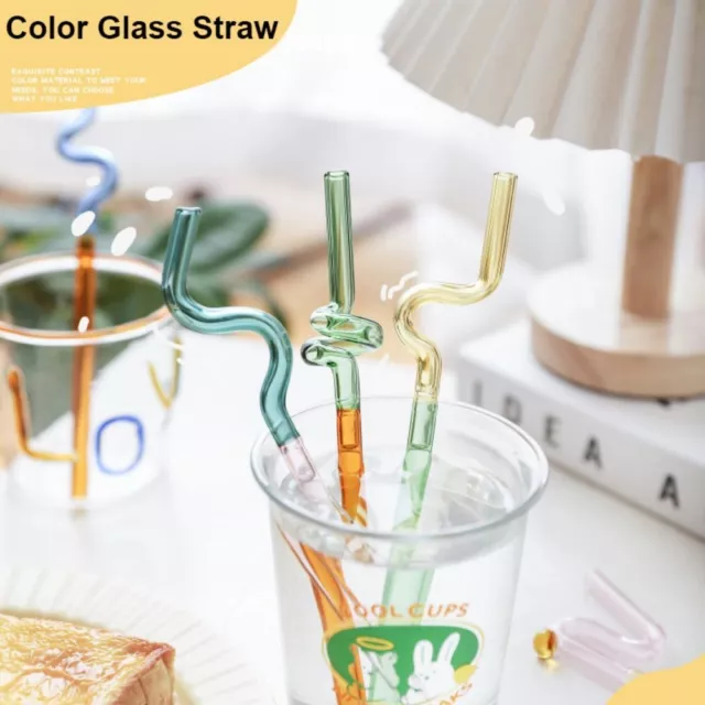 Gift Box Set Drinking Tube Color Contrast Tea Coffee Straw  Bar Accessories
