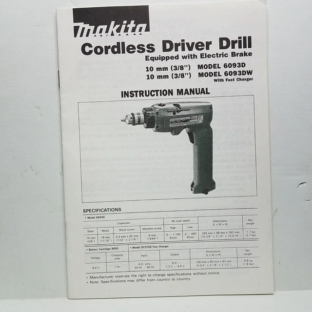 Makita 6093d cordless drill cheap