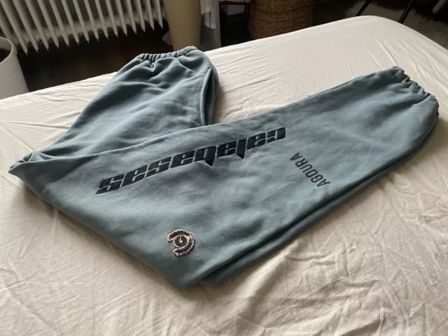 KANYE WEST YE Yeezy stagione 5 pantaloni da pista Calabasas blu