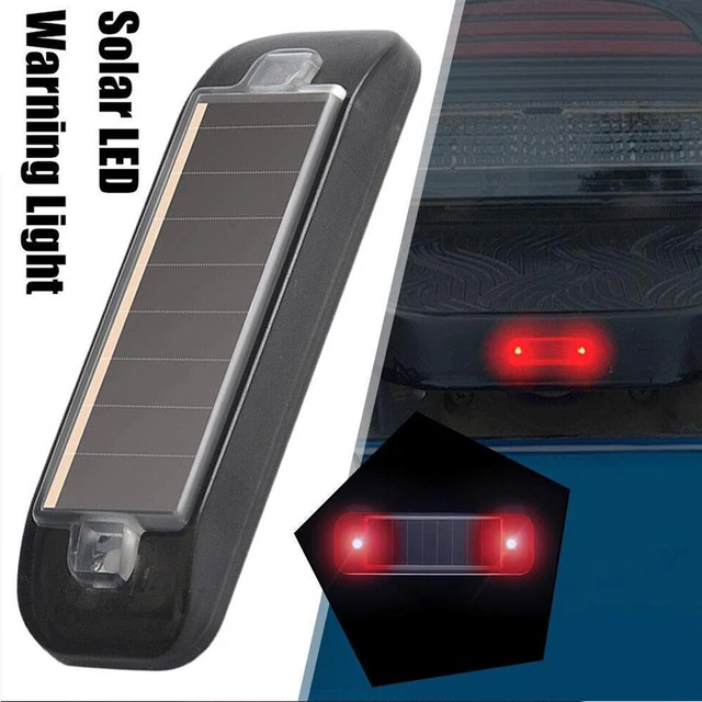 Alarme Voiture LED Solaire - Dispositif Antivol Clignotant Rouge/Bleu, Sans Fil, à Coller Sur Tableau De Bord