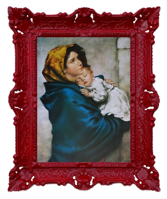 Virgen De El Calle De Ferruzzi Cuadro Antiguo Cuadro Marco 56x46 CM María Mezcla
