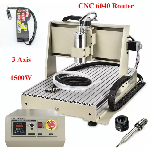 1500W 3 Axis 6040 CNC Router Milling Machine 3D Desktop Engraver w/ Handwheel