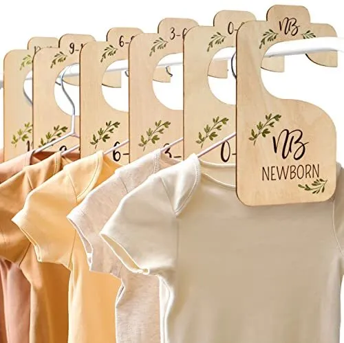 Beautiful Wooden Baby Closet Dividers for Clothes - Double-Sided Organizer