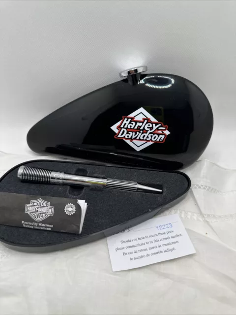 Waterman Harley Davidson Pen / Box & Certificate Gas tank Case Black