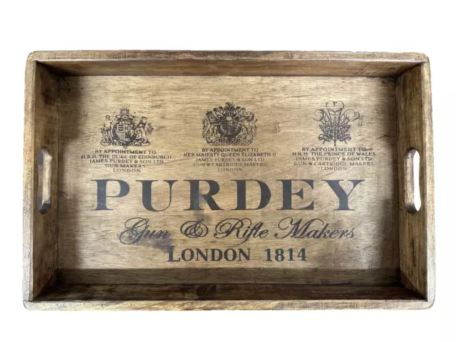 Vintage Purdey Wooden Tray