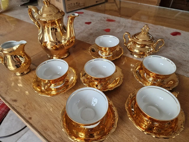 Service à Café Et Thé En Argent Massif d'Epoque Art Deco