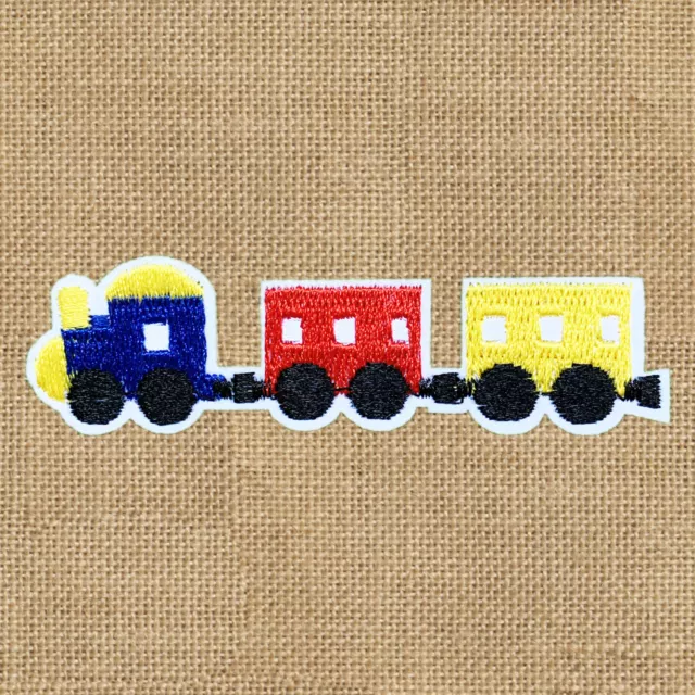 1pc Steam Train small Embroidered Patch Cloth Iron On Applique craft sew #1605