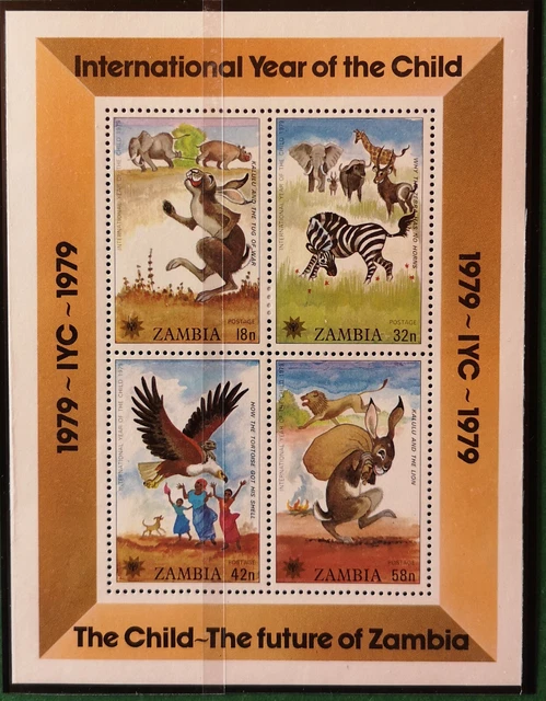 Sambia Zambia Internationales Jahr des Kindes Block Mi B5 4v**