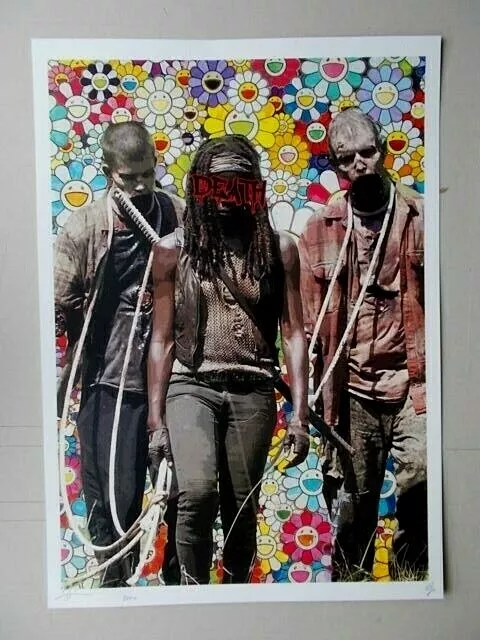 Death NYC ( Original Art Print ) " Vs Walking Dead " , Epreuve d'Artiste signée