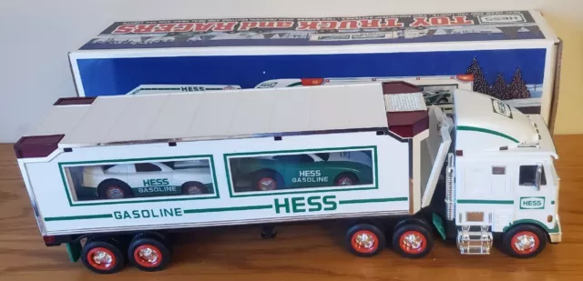 1997 Hess Toy Truck And Two Race Cars In Box 2